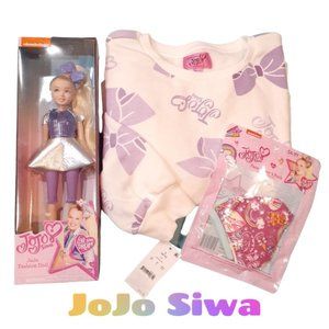 JoJo Siwa Lot! 10/12 Sweatshirt, Doll & 2pk mask